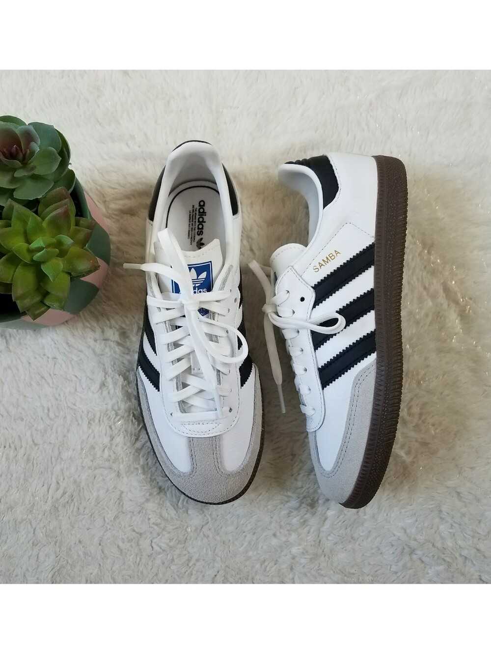 Adidas Samba OG Athletic Shoe - Big Kid - Cloud White / Core Black